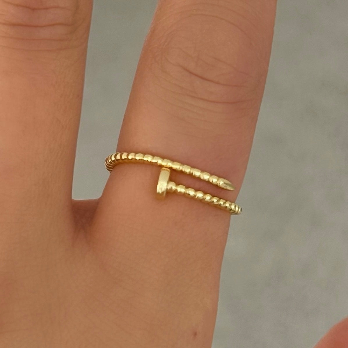 GOLD NAIL ring