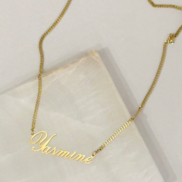 CUSTOM SCRIPT NAMEPLATE necklace