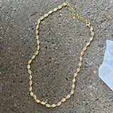 GOLD CRYSTAL PRINCESS CUT necklace