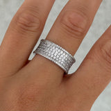 SILVER CRYSTAL LEENA ring