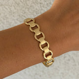 GOLD CIRCLE LINK bangle