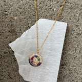MULTICOLOR CRYSTAL EYE necklace