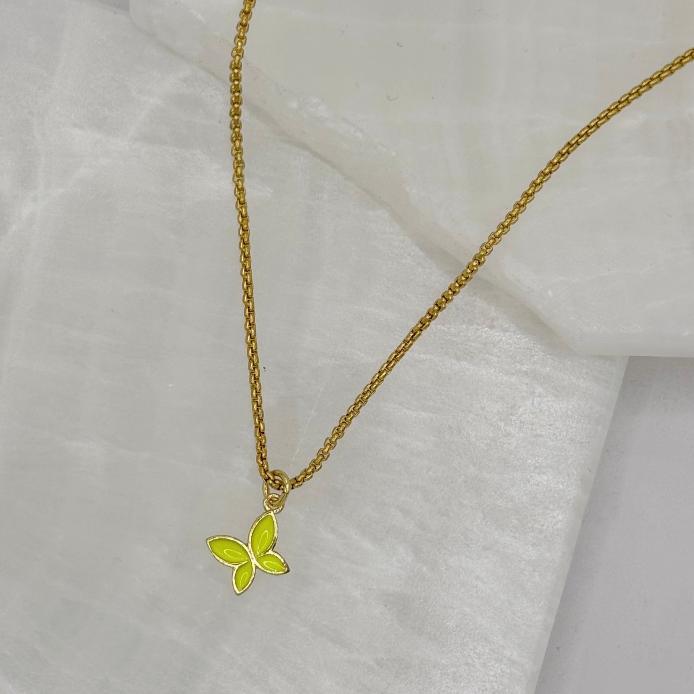 YELLOW BUTTERFLY SUPER MINI necklace