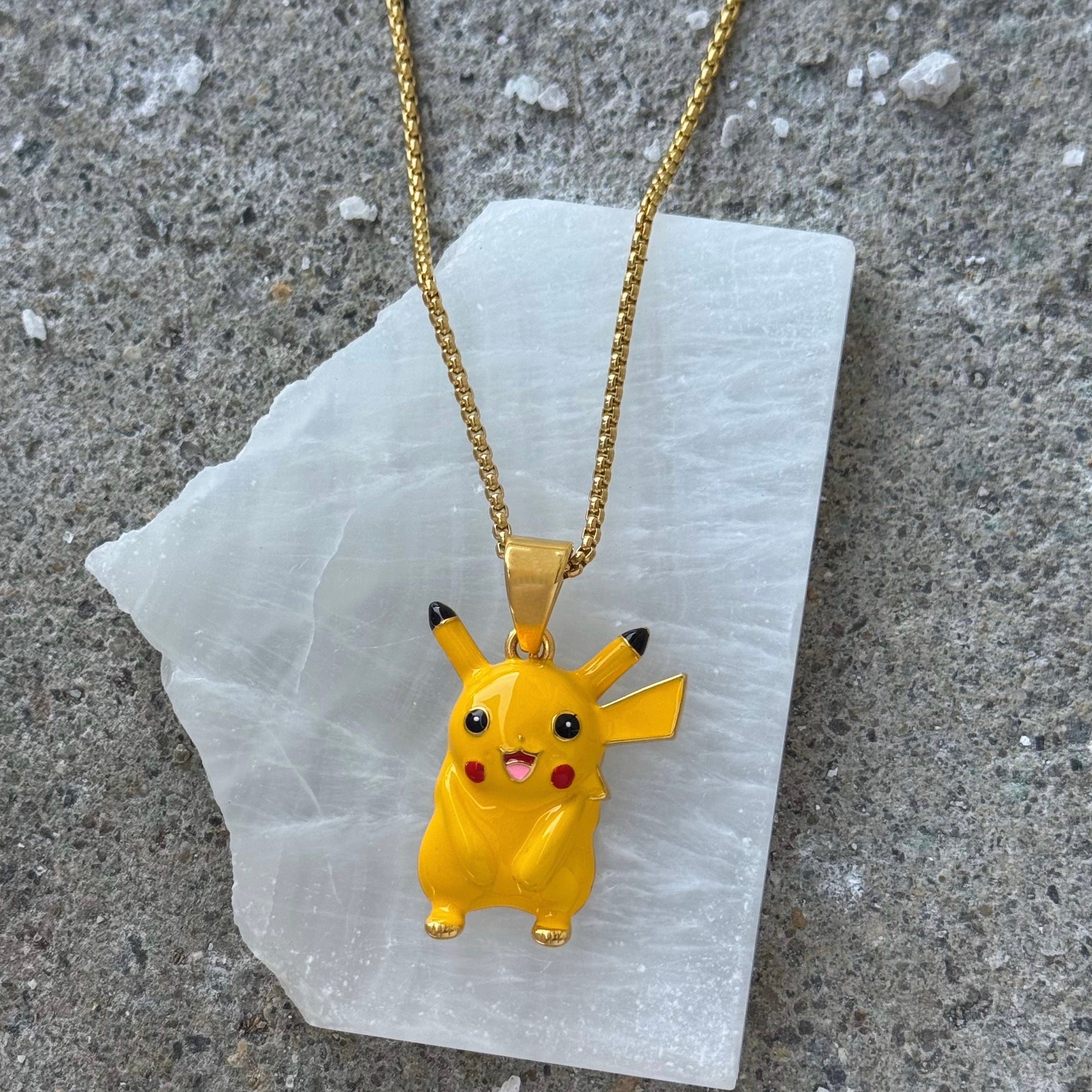 GOLD PIKACHU CARTOON necklace
