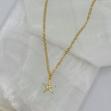 GOLD DEEP SEA STARFISH necklace