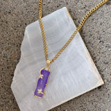 BAMBOO PURPLE JADE necklace
