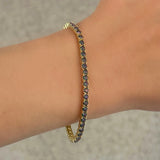 3MM GOLD MYSTIC TOPAZ TENNIS bracelet
