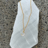 CRYSTAL CRESCENT MOON SUPER MINI II necklace