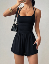 BLACK BASIC HALTER TOP romper
