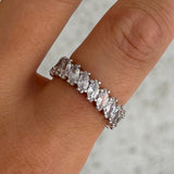 SILVER RAYAN MARQUIS ring
