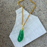 LUCKY PEAS GREEN JADE MINI necklace