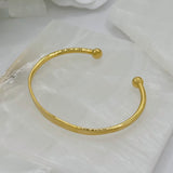 GOLD DOUBLE BALL bangle