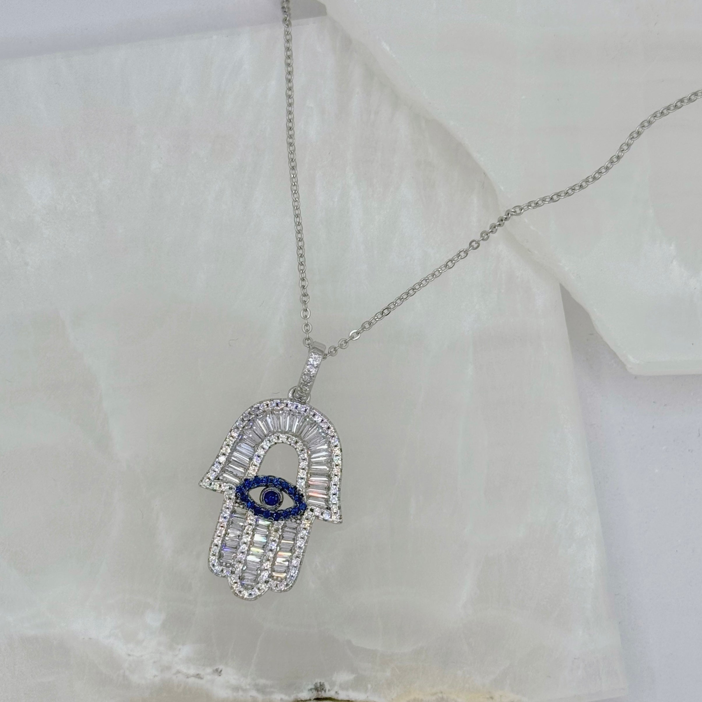 HAMSA EYE BAGUETTE necklace