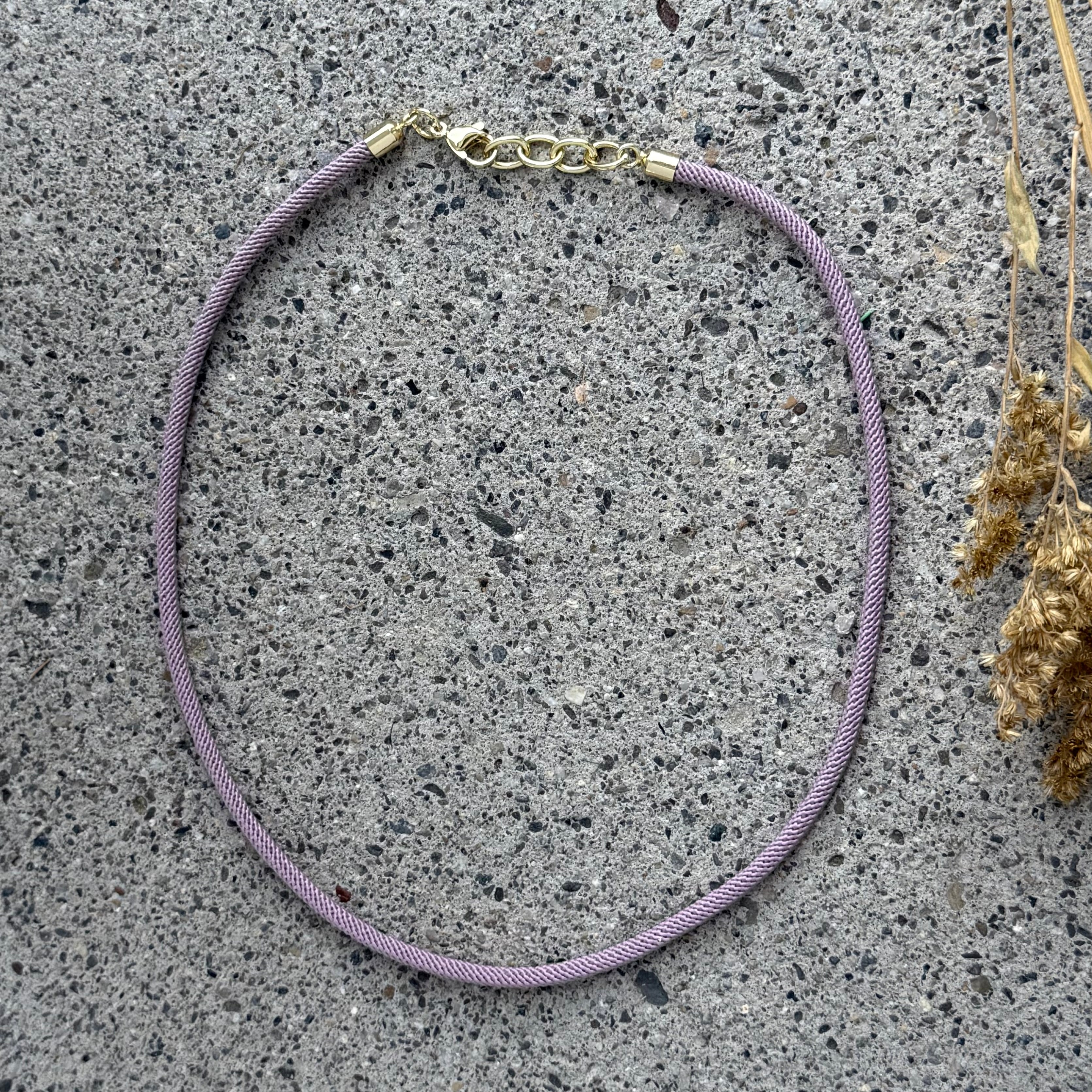 3MM LAVENDER CHORD necklace