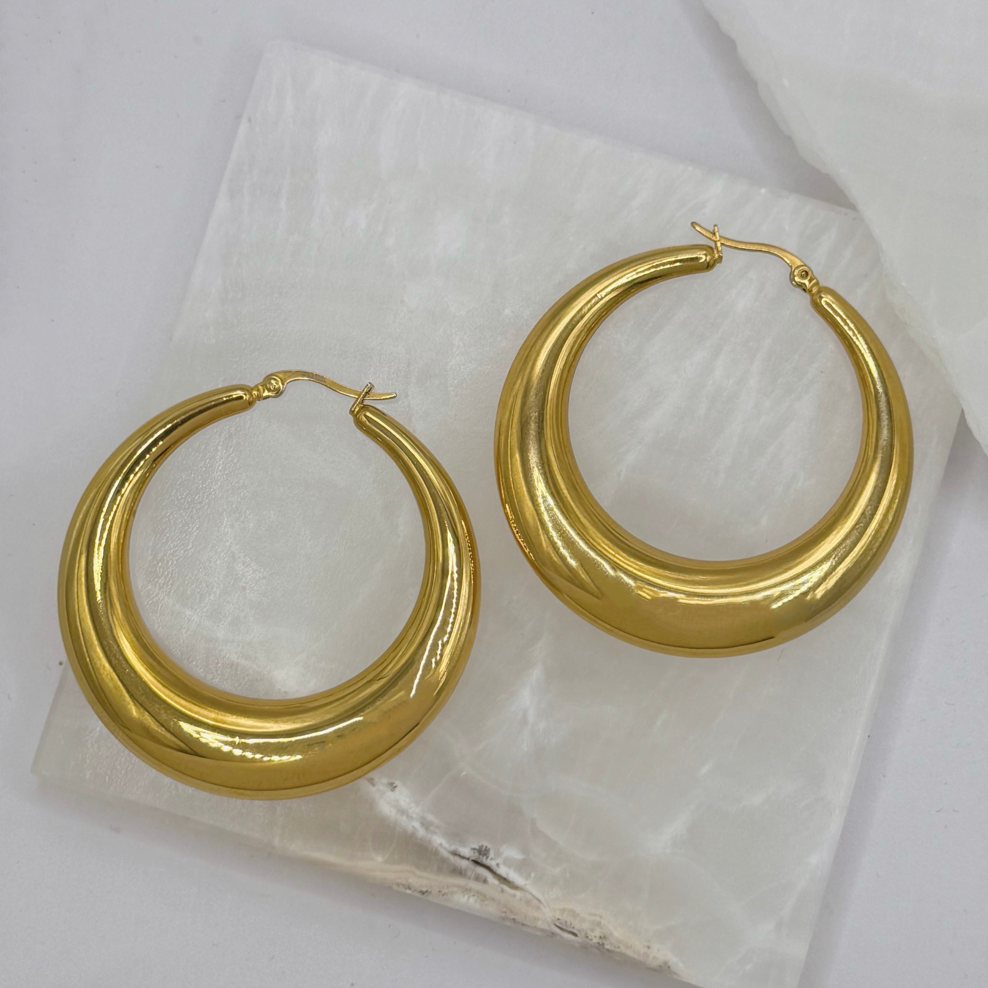 50MM GOLD ADELINA HOOP earrings