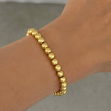 6MM GOLD HIGH POLISH BEADED bracelet