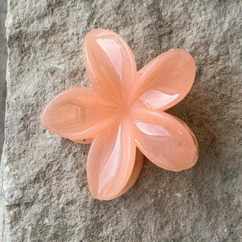 PEACH FLOWER hair clip