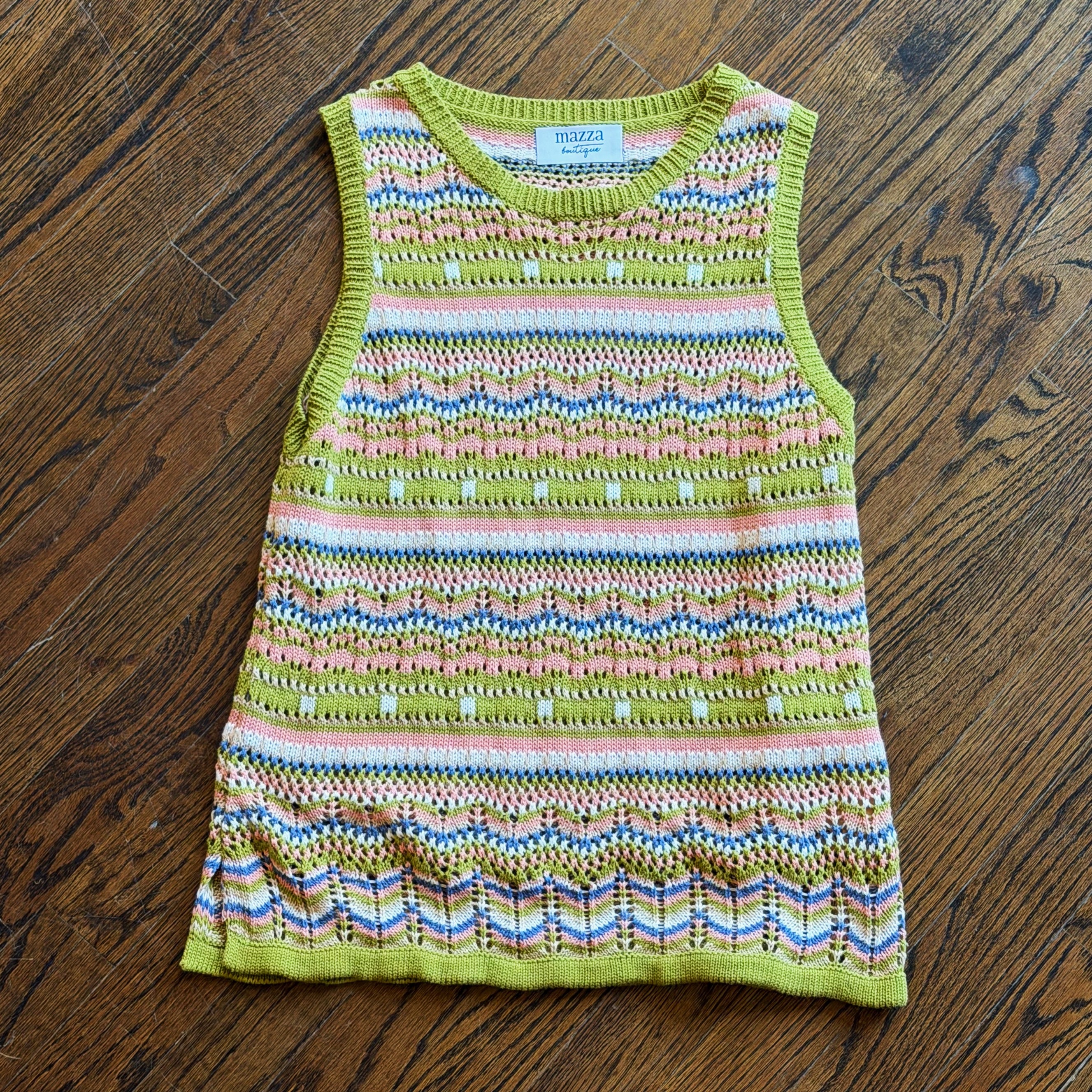 LIME GREEN DETAIL KNIT top