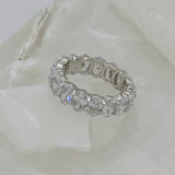 SILVER CRYSTAL 4MM OVAL ring