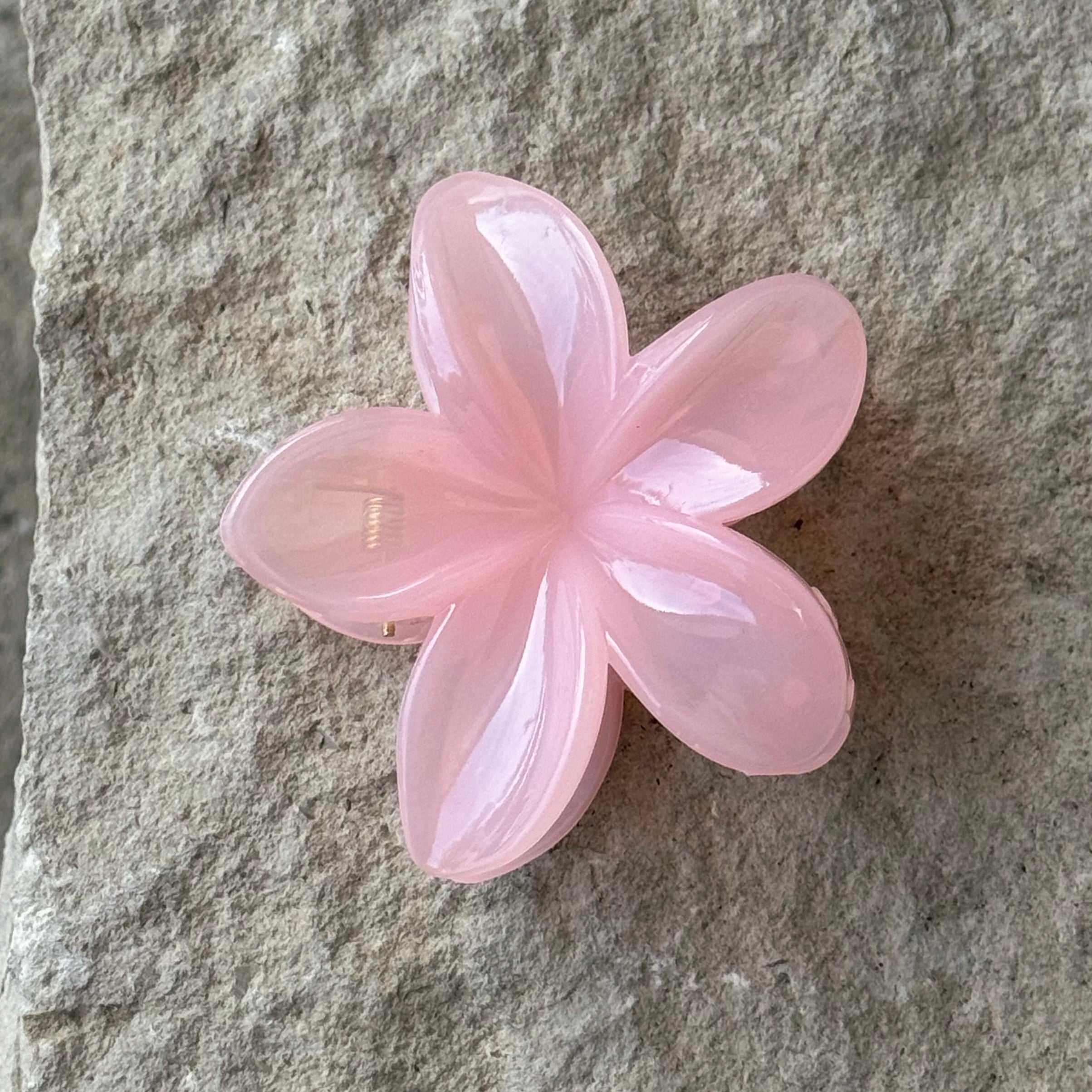 PINK FLOWER hair clip