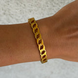 8MM GOLD CUBAN bangle