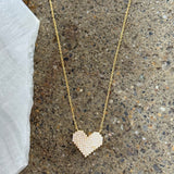 GOLD CRYSTAL HEART LOVE necklace