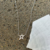 SILVER STAR CHAIN LINK necklace