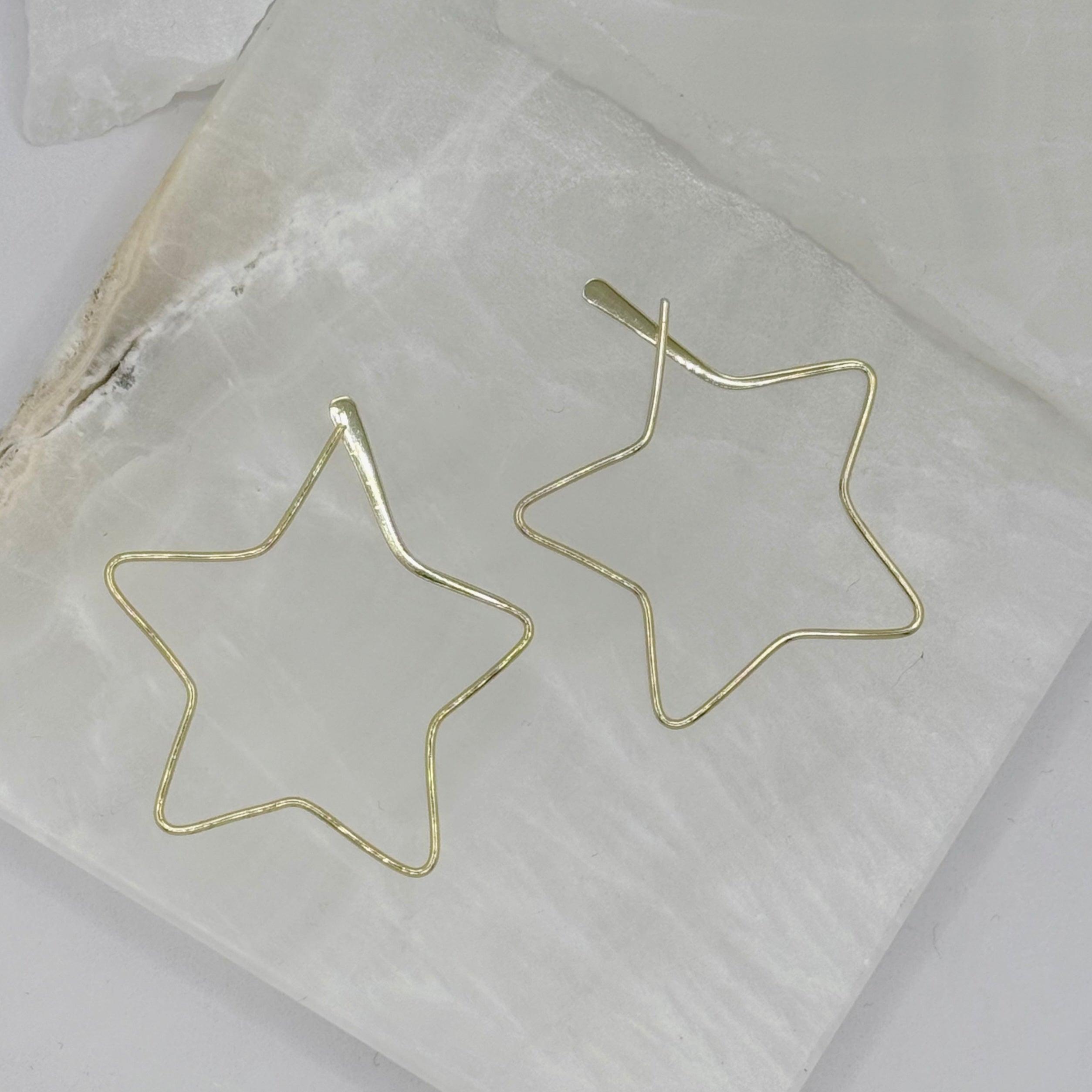 STAR HOOP earrings