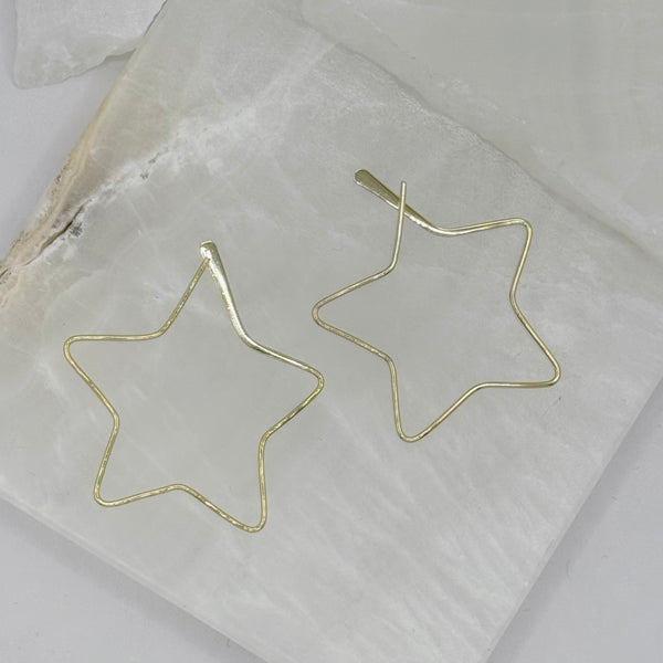 STAR HOOP earrings