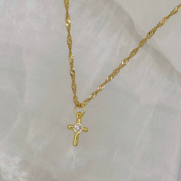 SIMPLE CROSS SUPER MINI necklace