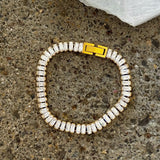 GOLD BAGUETTE CRYSTAL STEEL bracelet