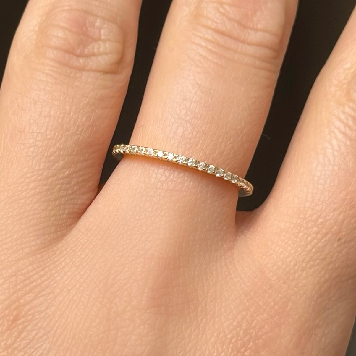 GOLD PAVE CRYSTAL ETERNITY ring