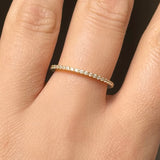 GOLD PAVE CRYSTAL ETERNITY ring