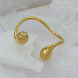 GOLD LIQUID BALL bangle