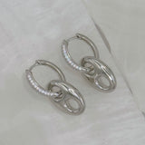 SILVER CRYSTAL MARINER DANGLE earrings