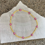 PINK CRYSTAL BEADED bracelet