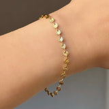GOLD ROUND DIAMOND CUT bracelet