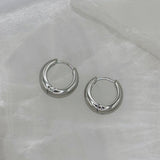16MM STEEL TAPERED HOOP earrings