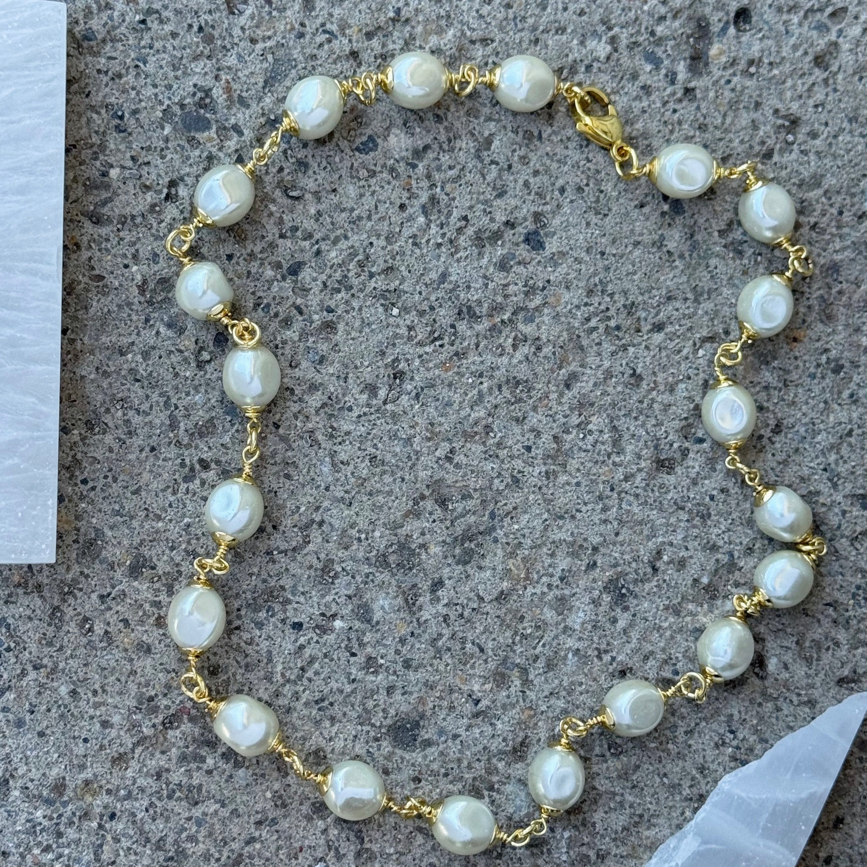 10MM GOLDEN FRESHWATER PEARL necklace