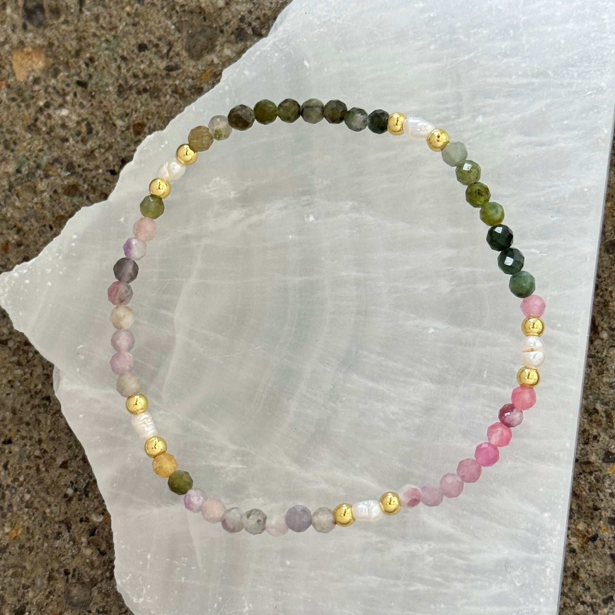 MIXED DIAMOND CUT BEADED bracelet