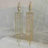 GOLD PERYHAN CRYSTAL DANGLE earrings