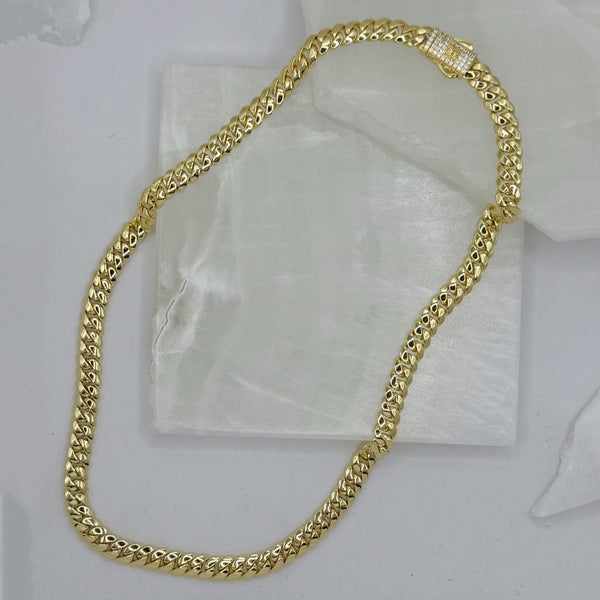 6MM GOLD CUBAN necklace