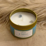 ALOE & AGAVE SCENTED CRYSTAL candle