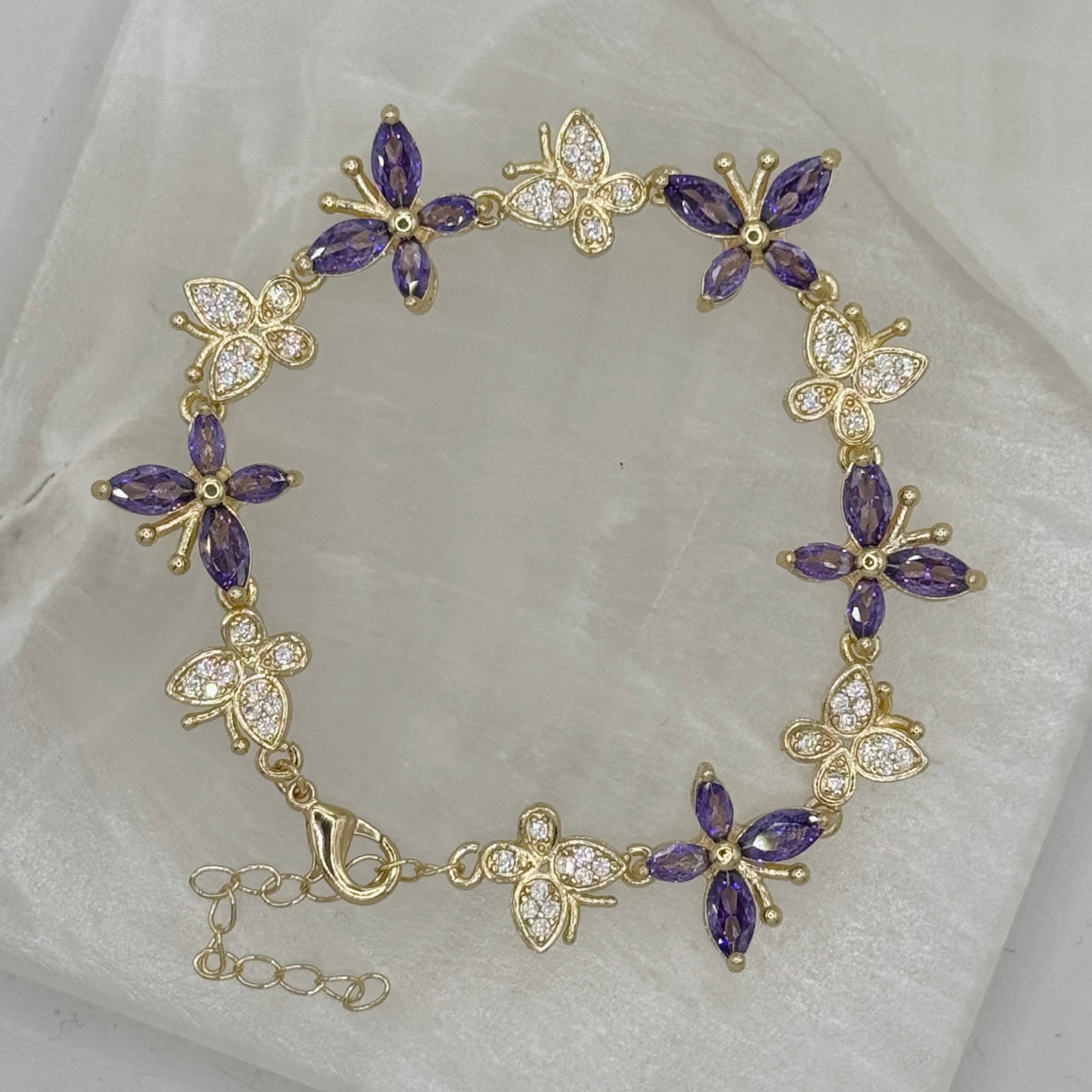GOLDEN PURPLE BUTTERFLY bracelet