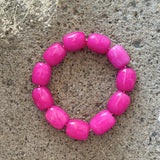 13MM FUCHSIA JADE BEADED bracelet
