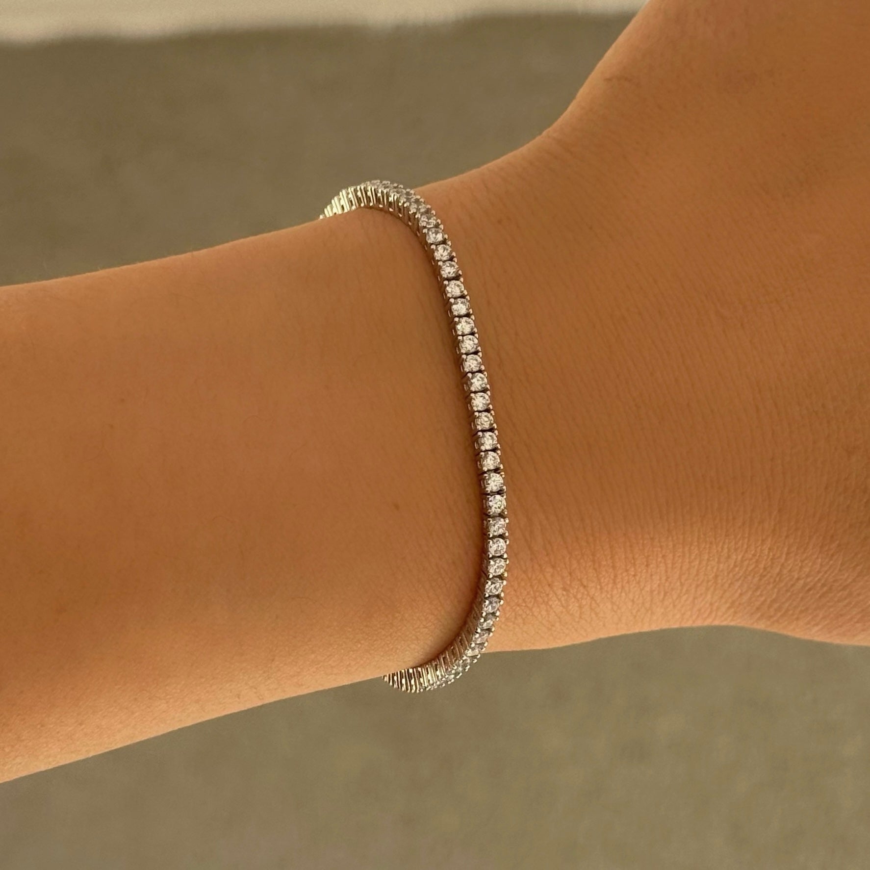 2MM STERLING SILVER TENNIS bracelet