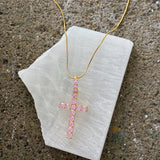 PINK CROSS III necklace
