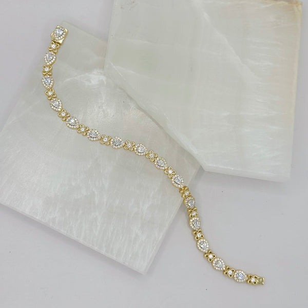 GOLD CRYSTAL TEARDROP bracelet