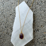 GOLD AMETHYST MINI necklace