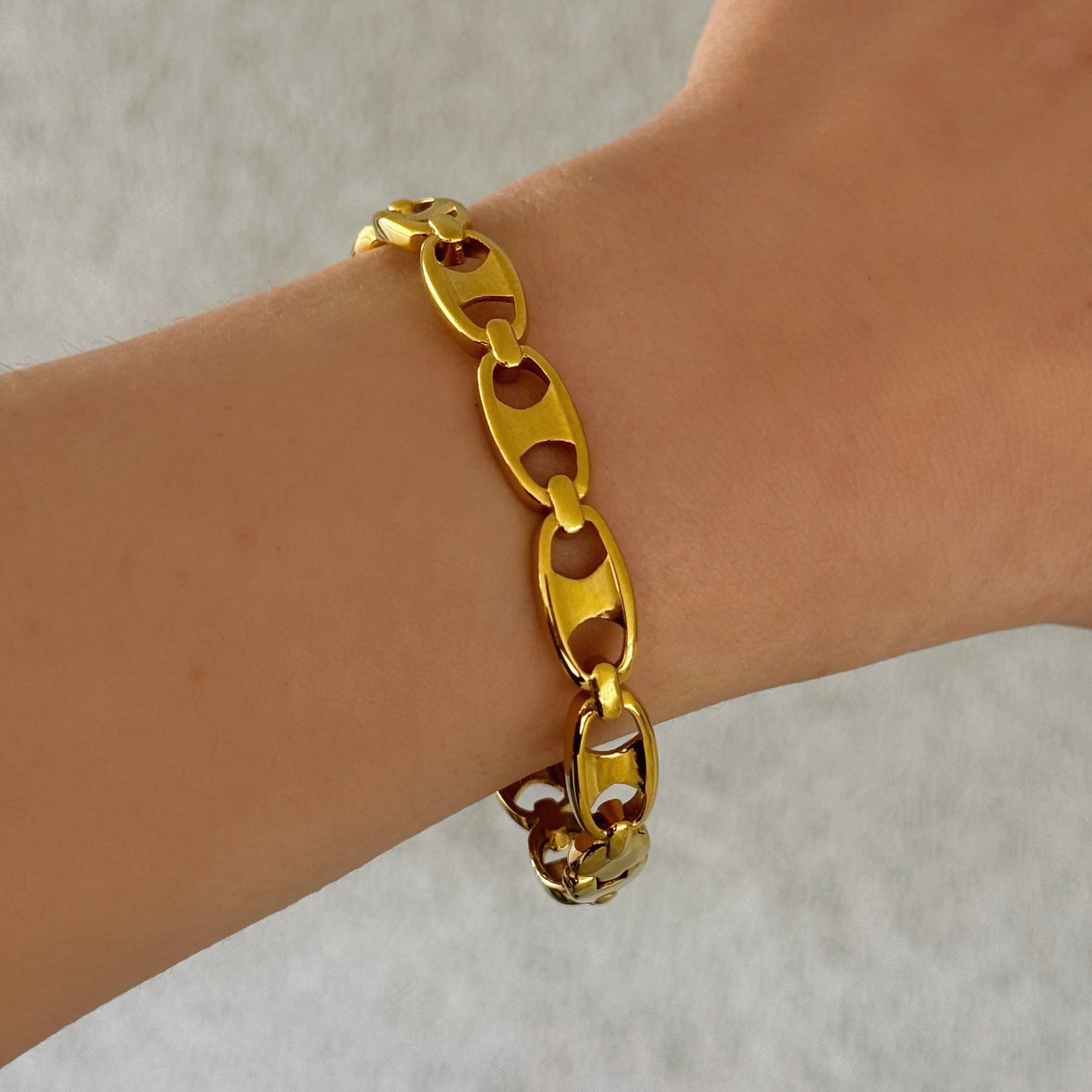 8MM GOLD MARINER bangle